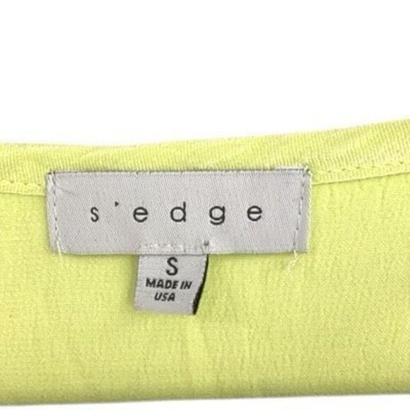 Sedge Satin Lime Green Casual Sleeveless Tank Midi Dress Size Small - Picture 4 of 7